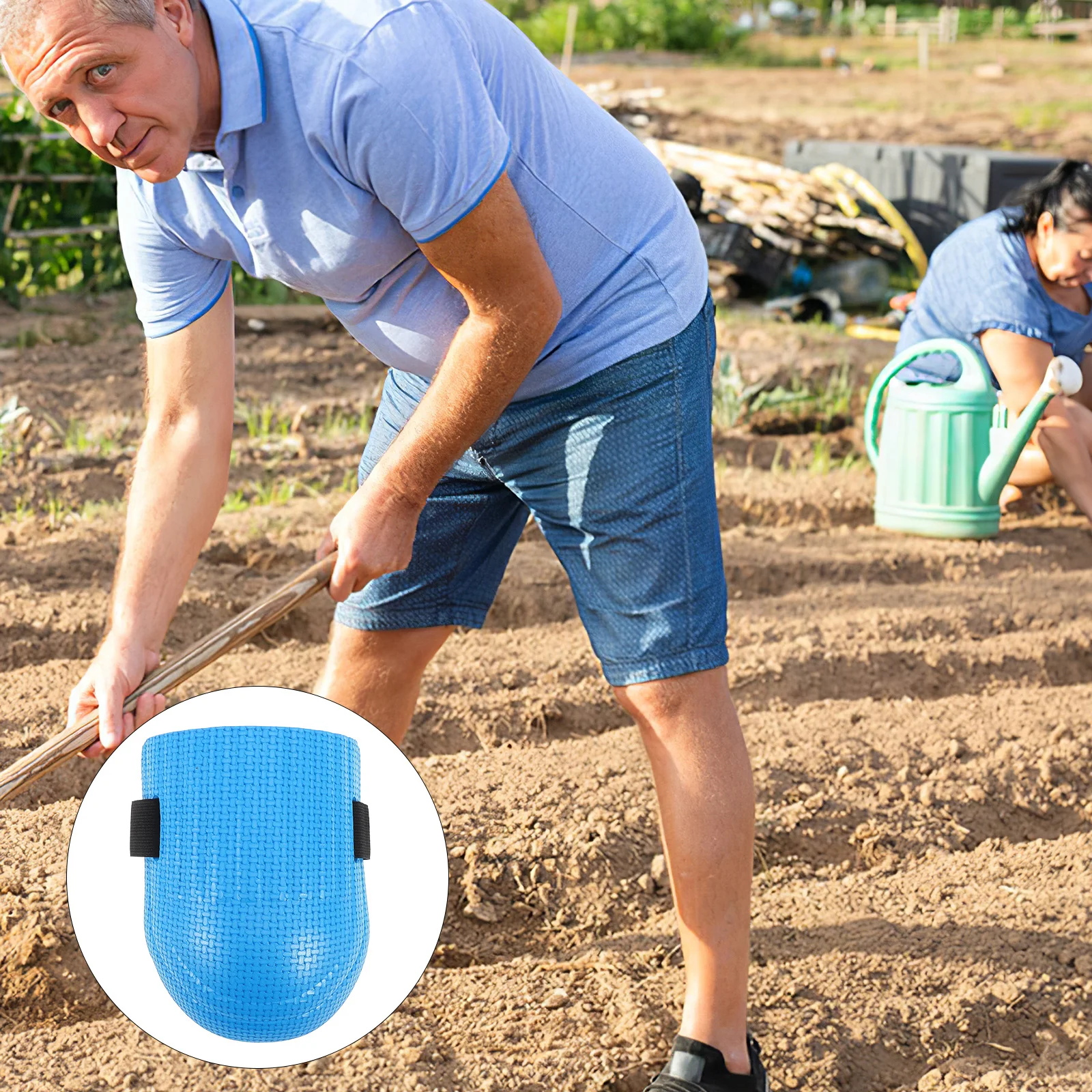 

Eva Yoga Knee Pad Soft Foam Cushion Adjustable Elastic Strap Protective Mat for Fitness Exercise Gardening Kneeling