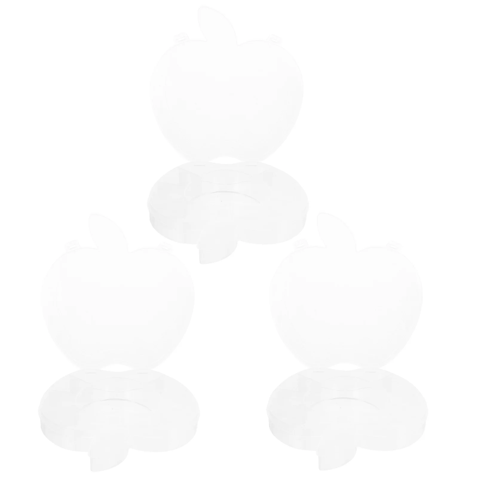 

3 Pcs Apple Storage Box Cans of Beads Button Case Component Container Small Item Carriers for Crafts
