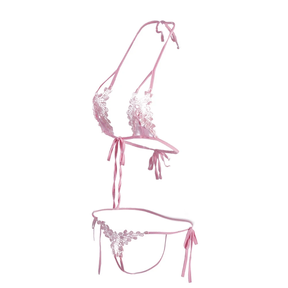 

Deep V Bodysuit Crotchless Lingerie Strap Design All Seasons Wear High Stretch Fabric Machine Washable Homewear