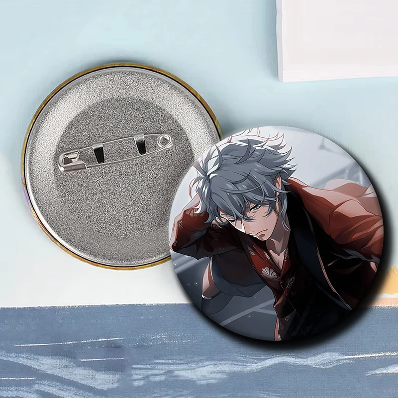 Round Anime Twisted Wonderland Enamel Pins Black and White Handmade Brooch Cartoon Cosplay Badge Jewelry Accessories Gifts 58mm - Image 4