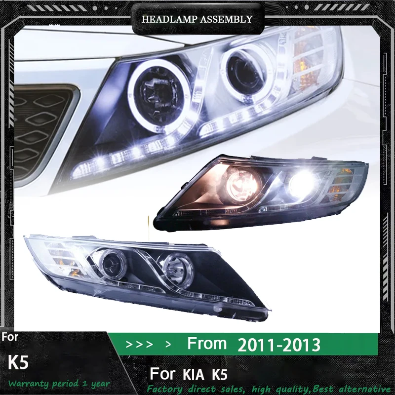 

Car Styling For Kia K5 2011 2012 2013 Headlight Modified Headlights LED DRL Angel Eyes Xenon Front Lamp Turn Signal Accessories