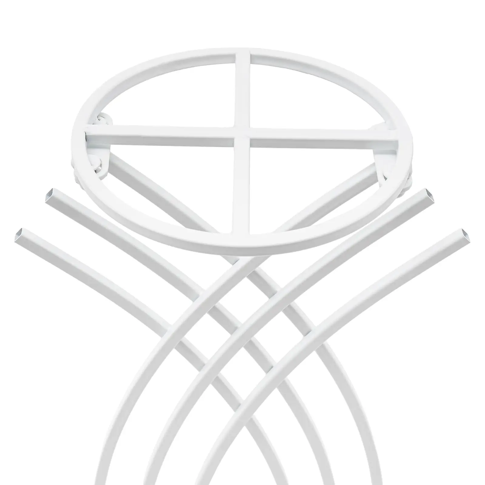 ขาตั้งดอกไม้งานแต่งงาน, 27.56 โลหะสูงรูปปลาแจกันดอกไม้สีขาว, งานแต่งงาน Centerpieces เรขาคณิตชั้นวางจอแสดงผลตกแต่ง