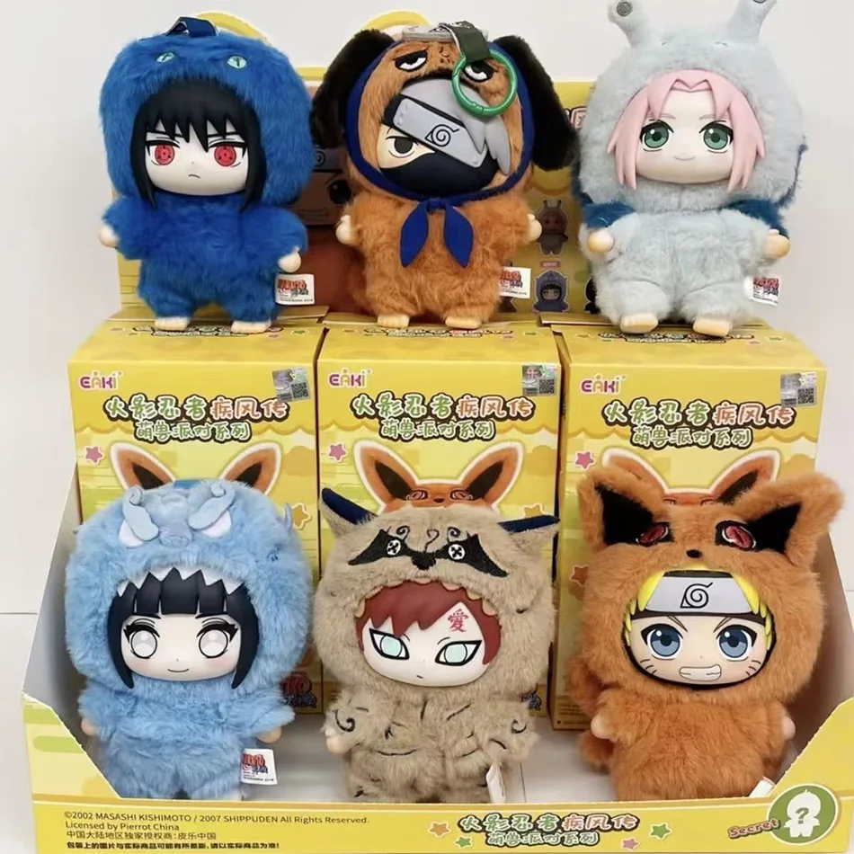 재고 있음 오리지널 EAKI 나루토 블라인드 박스 나루토 Shippuden 파티 시리즈 나루토 키 체인 인형 장난감 컬렉션 선물