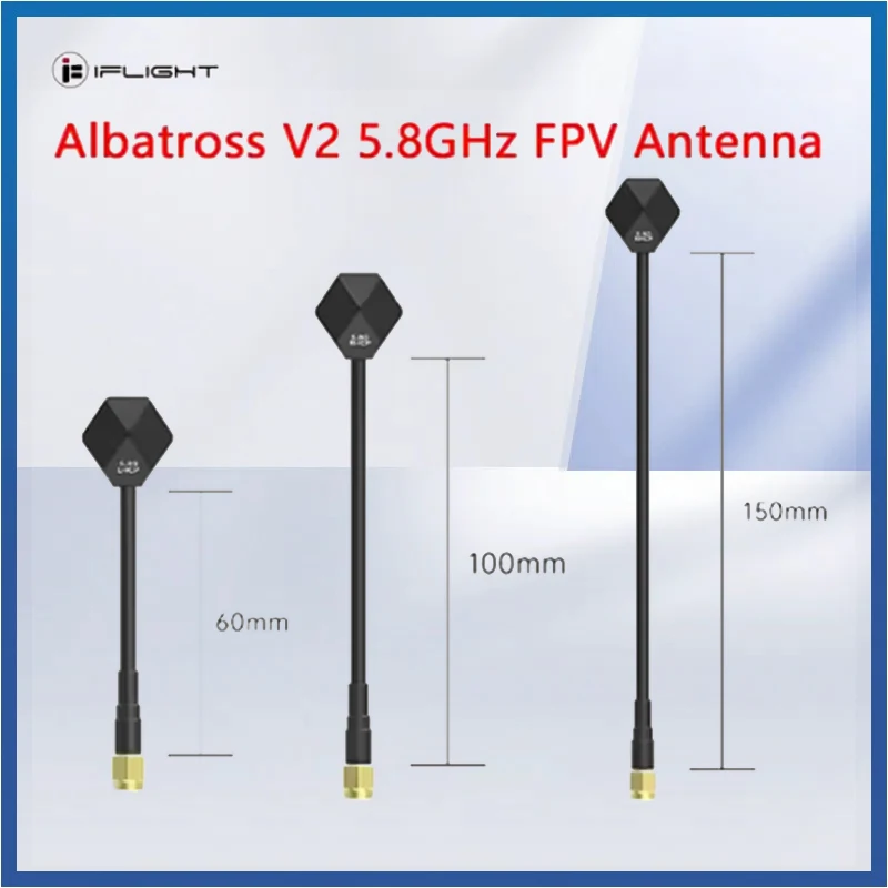 

IFlight Albatross V2 SMA 5.8GHz 2.4dBi Antenna LHCP RP SMA / RHCP SMA 60MM/100MM/150MM for FPV Racing Drone Part