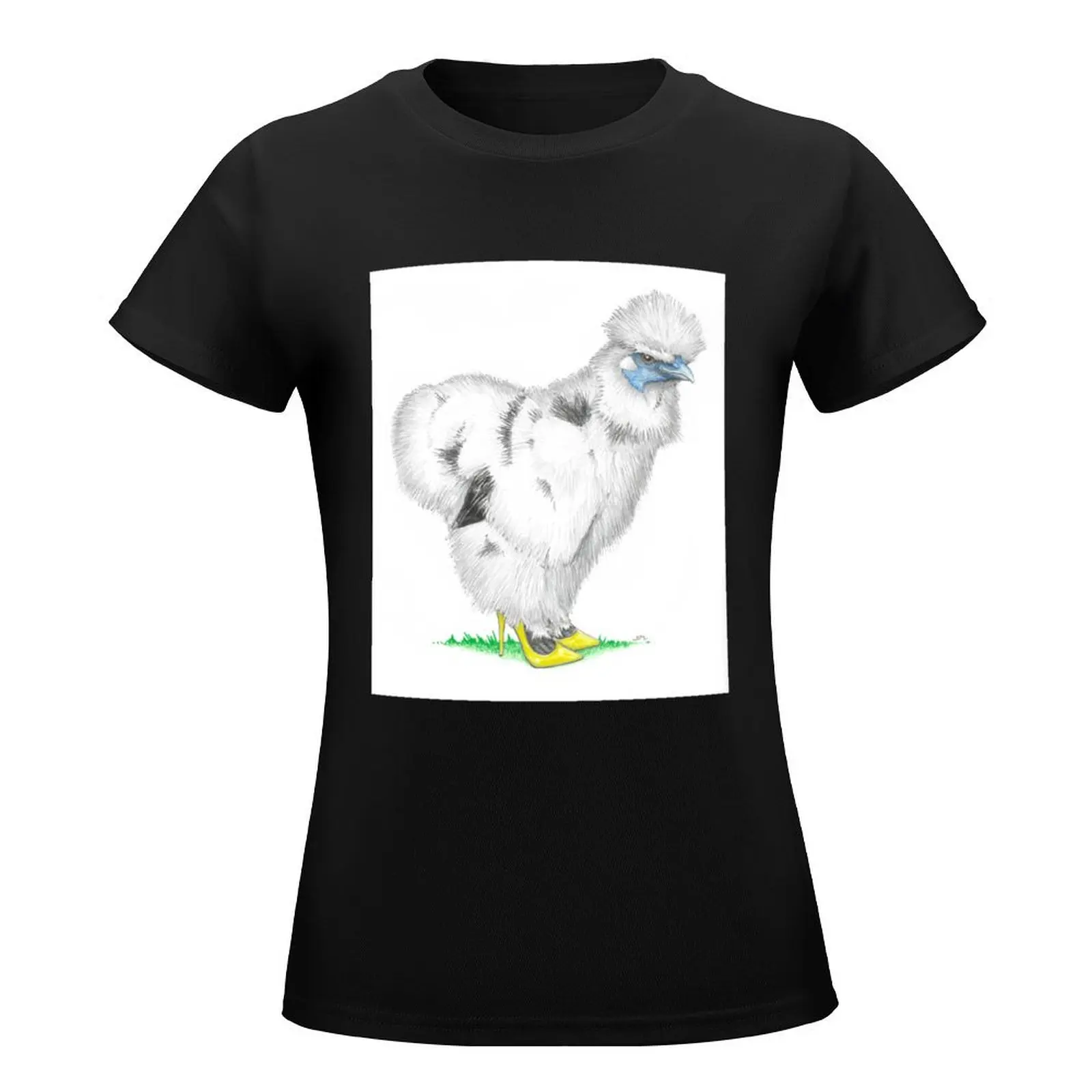 Silkie in High Heels T-Shirt funny cute tops graphic t-shirts for Women