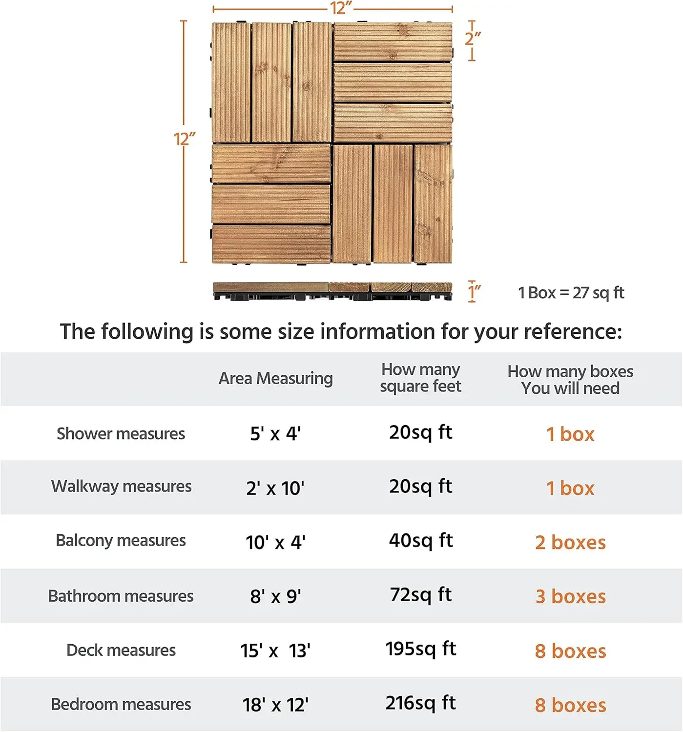 Patio Tegels Houten In Elkaar Grijpende Dek Tegels 27 Stuks Tuinvloer 12 "X 12" Indoor Outdoor Composiet Terrasplanken Voor Veranda Aan Het Zwembad