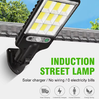 COB Outdoor Solar Lights Motion Sensor Solar 3 Modes Waterproof Security Wall Lighting for Patio Garden Door Street Light