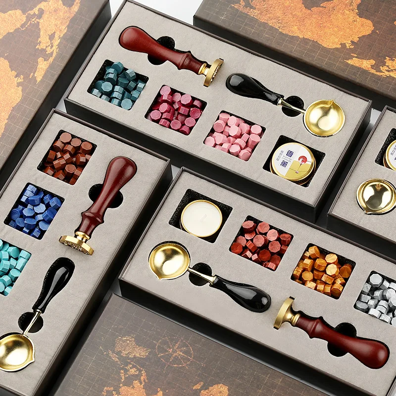 

Fire Lacquer Wax Granules Seal Nesting Box/Handmade DIY Invitation Letter Wedding Invitation Letter Envelopes Sealing Tools