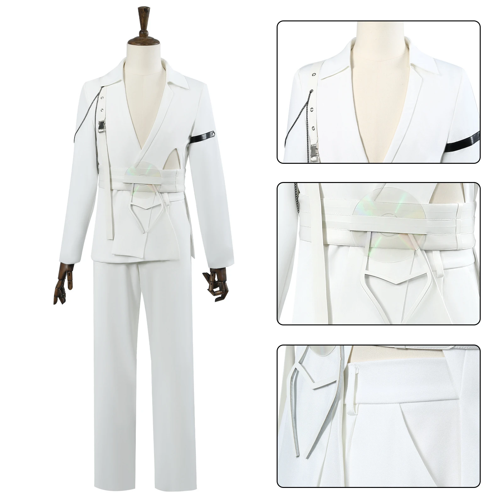 Disfraz de Cosplay de Alien Stage Luka, camisa blanca de cola de fiesta elegante, pantalones, uniformes de Carnaval para fiesta de Navidad