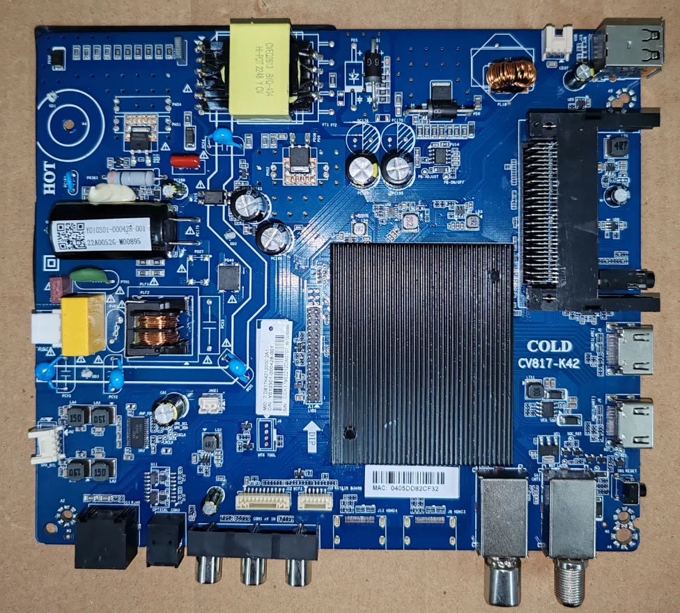 

CV817-K42 Three in one LED TV motherboard, physical photo, tested for 60--72v 300ma