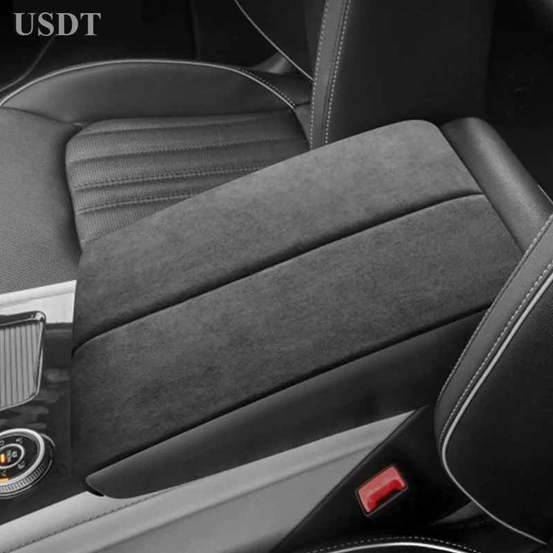 

Top Seude Car Center Console Panel Mat Protective Sticker For Volkswagen VW Teramont Atlas 2022 2023 2021 Armrest Box Cover Mat