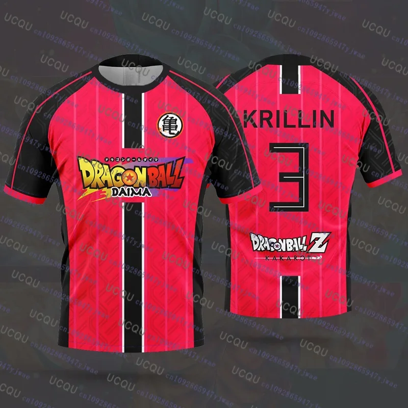 Neues Herren Anime Dragon Ball Trikot Majin Charakterdesign Kurzarm-Oberteil DB-Fans Must-Have Trendiges Anime Bandai Cosplay T-Shirt