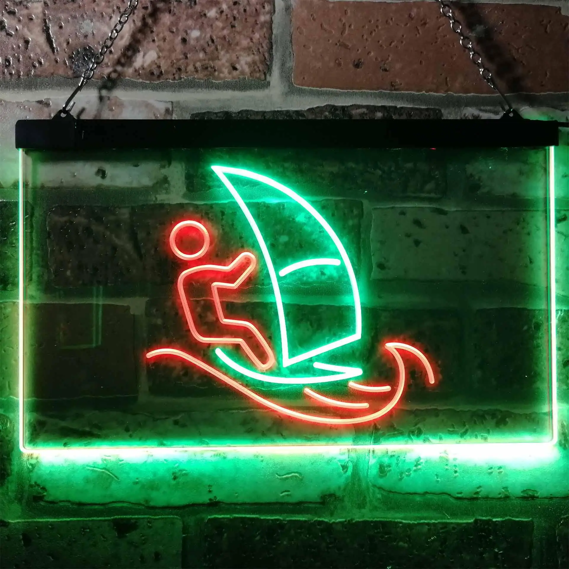 Born to Surf Windsurf Sport Dual Color Led Neon Sign st6-i3169