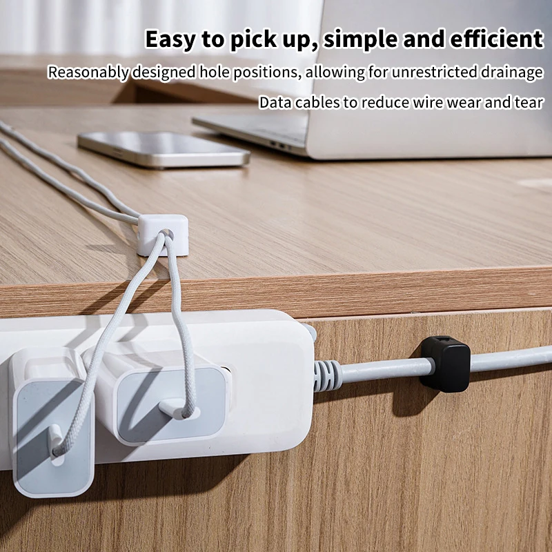 New 6/1PCS Magnetic Adhesive Cable Winder Cable Manager Cable Bundle Data Cable Power Cord Fixer Storage Cable Management Clip