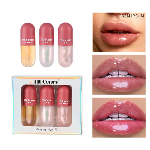 Hot Sale NEW Lip Gloss Capsule Lip Plumper Oil Shiny Clear Lip Oil Women Moisturizing Lip Gloss Balm Makeup Lip Tint Cosmetics