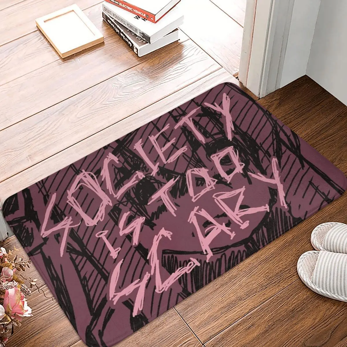 BOCCHI THE ROCK Non-slip Doormat Bath Mat Graffiti Hallway Carpet Welcome Rug Home Decor