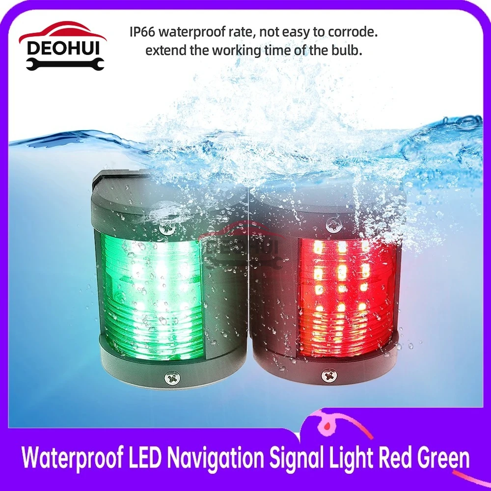 

CSDOH IP66 Waterproof LED Navigation Signal Light Marine Boat Yacht Accessories Marine Navigation Signal Lights 12V/24V
