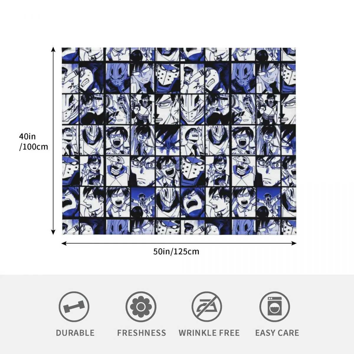 Iida hero - MHA collage manga panels Throw Blanket Warm Nap Sofa Comforter Blankets