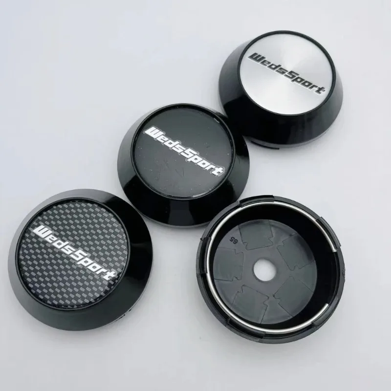 4 Stück 60 mm 64 mm 65 mm 68 mm 69 mm Auto-Radnabenkappen mit Weds Sport Logo Abzeichen High Cap Rad Radkappen Felgenabdeckung Autozubehör – Detail 7