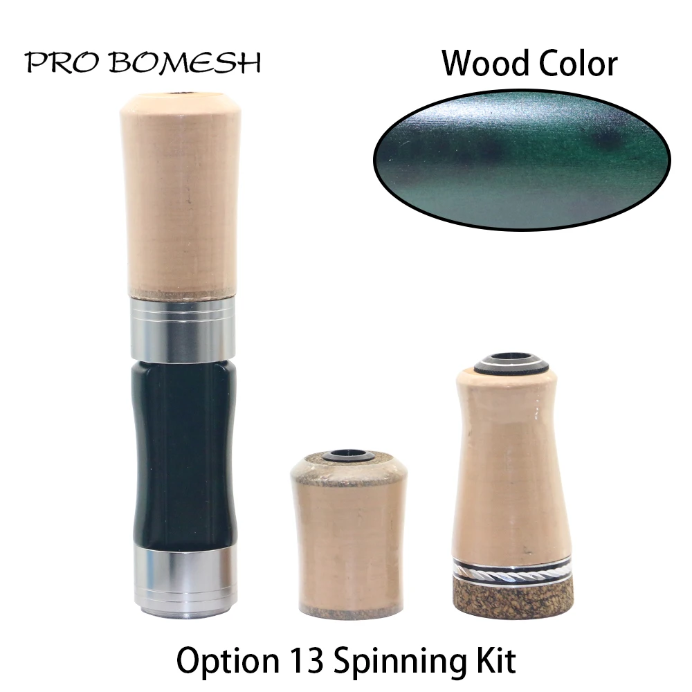 Pro Bomesh Holz Spinning Casting Reel Sitz Split 3A Kork Griff Kit DIY Forelle Angelrute Gebäude Komponente Reparatur Zubehör – Detail 36