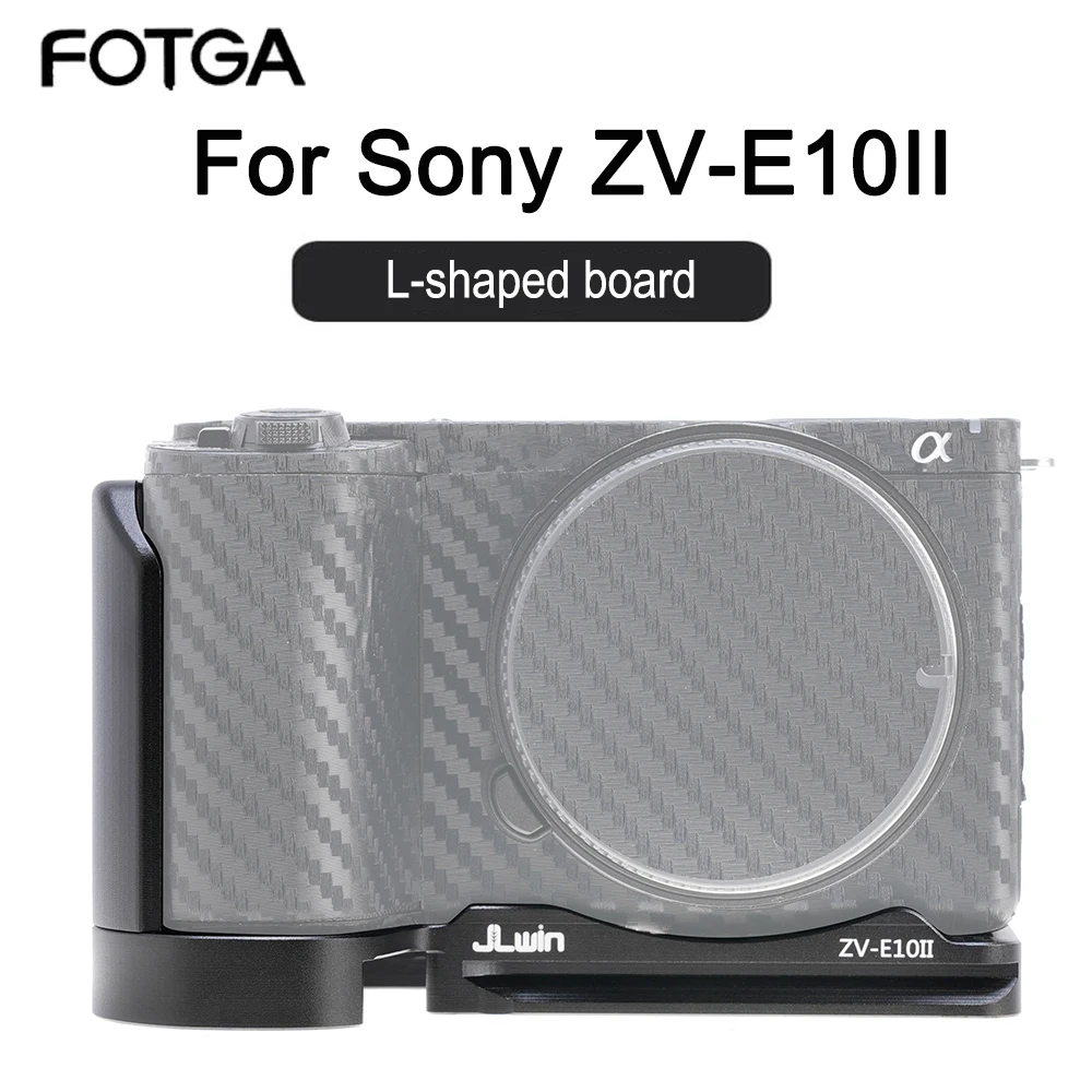 

FOTGA Quick Release Cage For Sony ZV-E10II Baseplate Camera Cage Handle Quick Release Plate L-Shaped Accessories Metal Base Trip