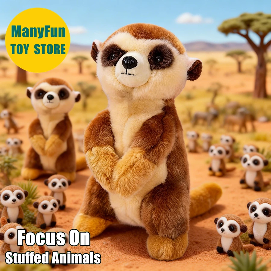 

Плюшевая игрушка-сурикат: реалистичная имитация мангуста, мягкая игрушка-сурикат, кукла-симулятор, подарок для детей