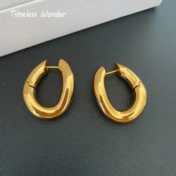 Timeless Wonder Brass Geo Swirl Hoop Earrings for Women Designer Jewelry Gift Goth Runway Top Luxury Brincos Cute Classy 4233