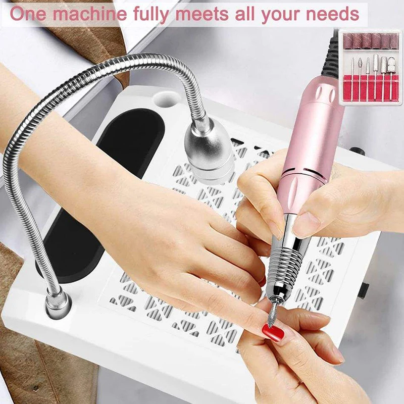 4 in1Nail Polish Polishing Machine Vacuum Cleaner Professional Multifunctional Nail Drill Integrated Set For Beauty Store&home