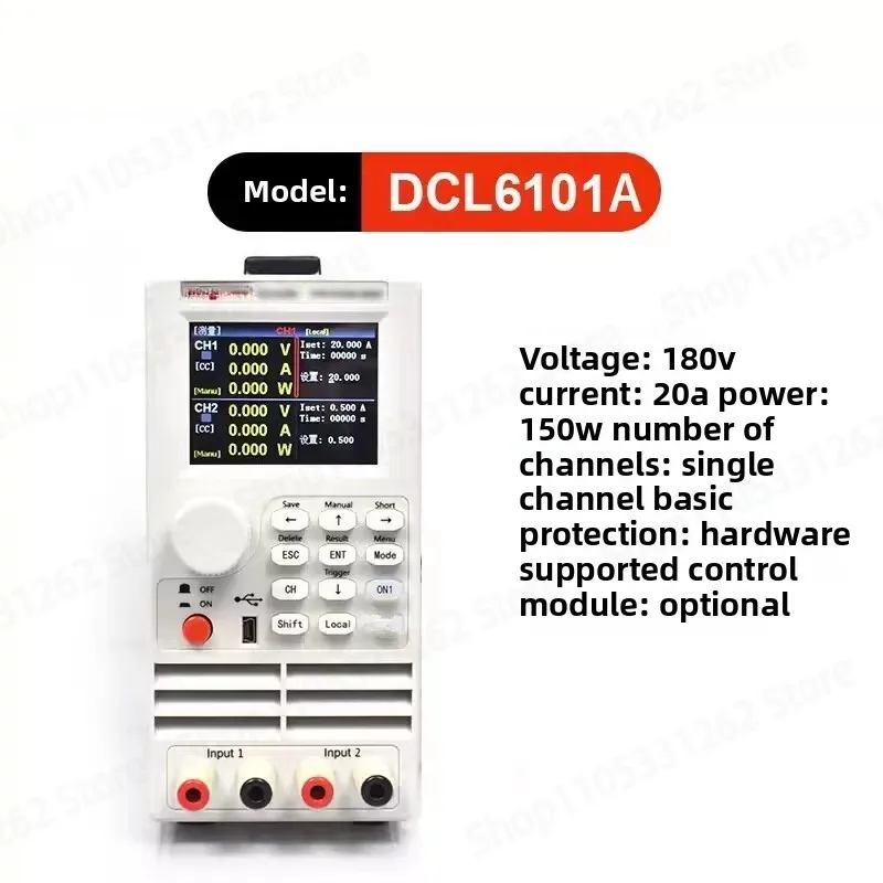 Programmable DC Electronic Load Tester Programmable Single Pass Dual Channel Charger Aging DCL6204