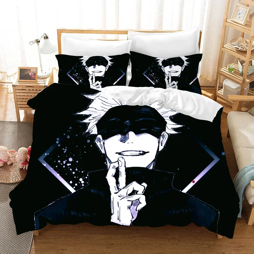 Jujutsu Kaisen Japan Famous Comfortable Duvet Quilt Cover Pillowcase Bedding Set Children Bedroom Decoration Home Textile
