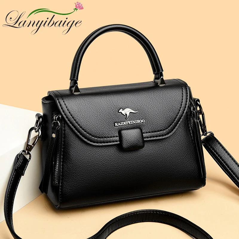 Women\'s Bag 2024 Brand Design Fashion Shoulder Messenger Bags Luxury Soft Leather Crossbody Sac High Quality Handbags And Purses