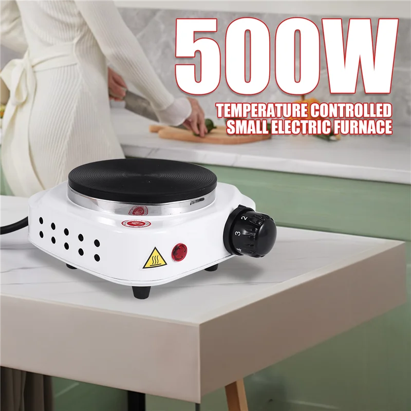 A24P 500W มินิไฟฟ้าจานร้อนเตาเคาน์เตอร์ปฏิบัติ Solid Hotplate เครื่องทําความร้อนเตาครัวทําอาหาร Hotplate สําหรับ Home E