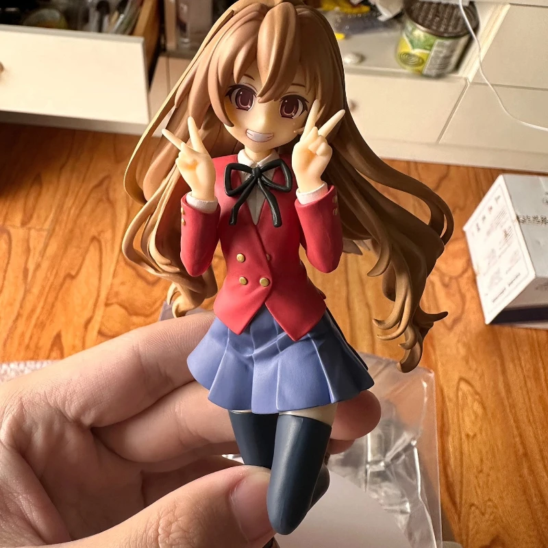 In Stock Bandai Original Tiger×Dragon Anime Figure Aisaka Taiga Pop Up Parade Toradora! Decorations Collector Toy Birthday Gifts