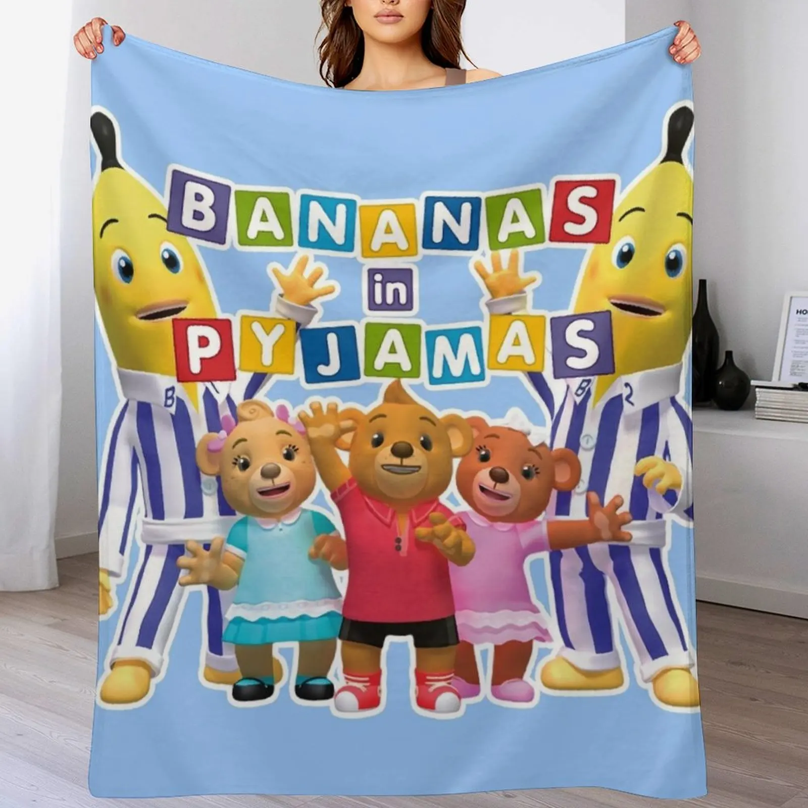 

Bananas in Pyjamas team Throw Blanket Single Cute Plaid Blankets