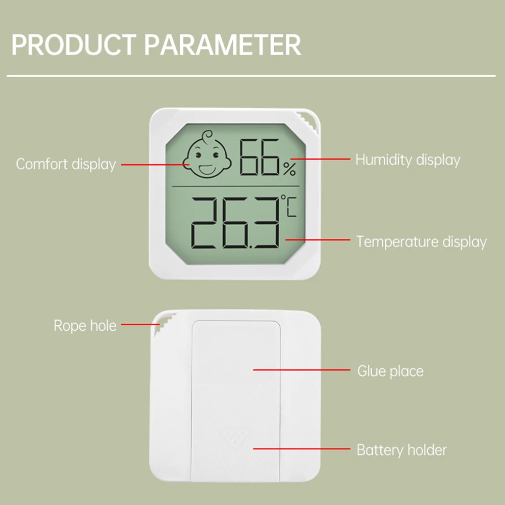 LCD Digital Thermometer Hygrometer Indoor Room Electronic Temperature Humidity Meter Sensor Gauge Weather Station For Home