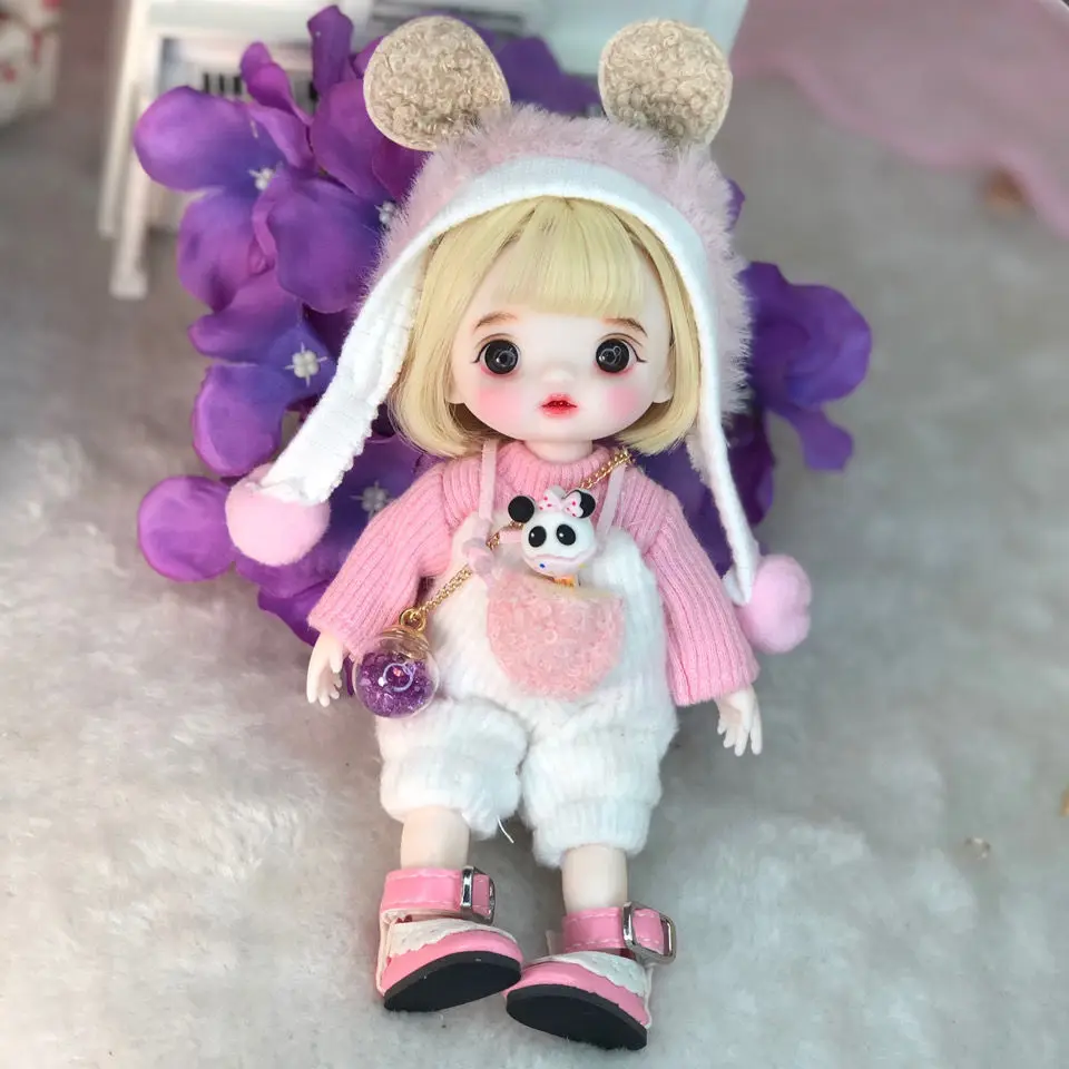 

Кукла Blythe по индивидуальному заказу, масштаб 1/8, BJD кукла с реалистичными глазами и обманной одеждой, подарок, шарнирная кукла 16 см