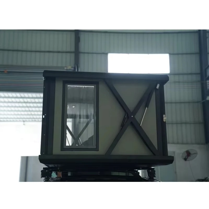 Electric Remote Control Lifting Folding Roof Top Tent with Hard-roof Four-season Double Layer PVC for Motorhome