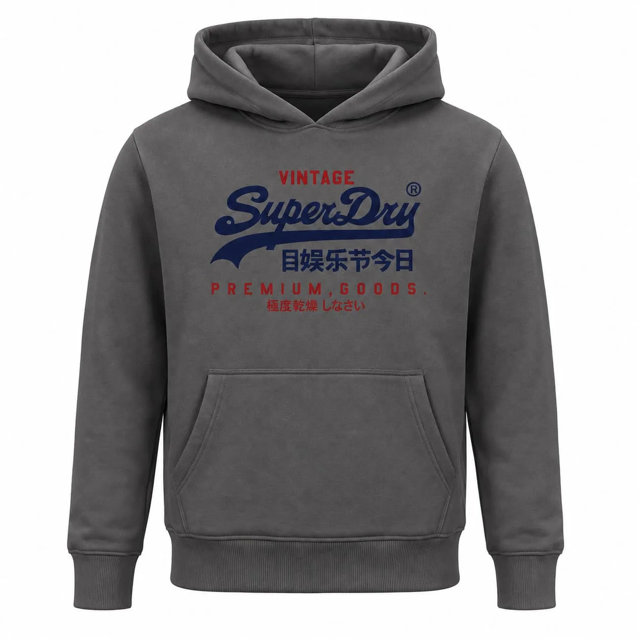 Vintage Superdry Japanischer Herbst-Winter Casual-Stil Herren Kapuzenpullover Damen Jungen Mantel Oberteil Eltern-Kind Baumwoll-Hoodie – Detail 7
