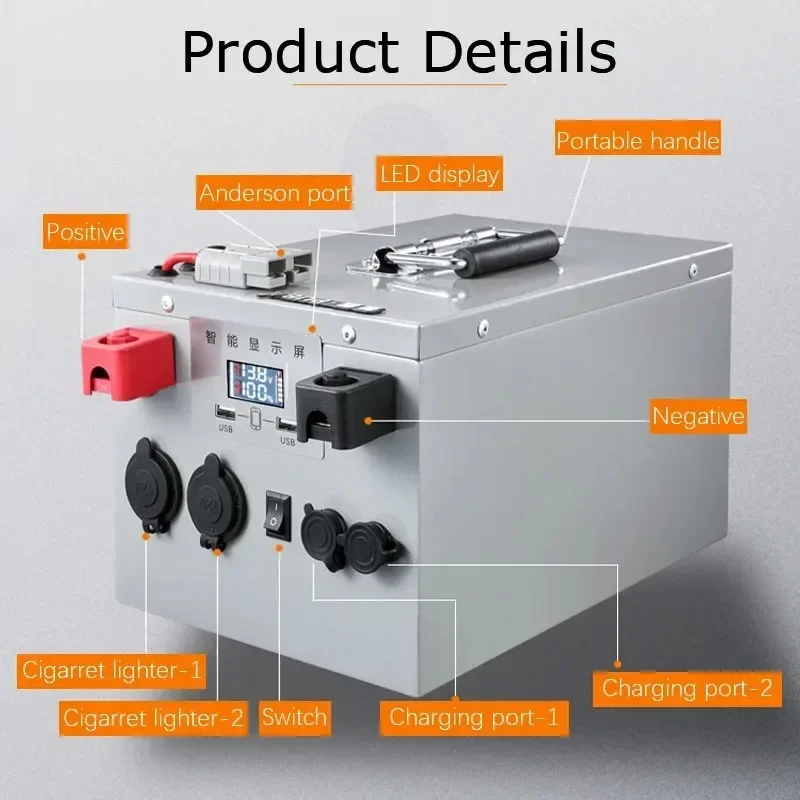 12V 24V 48V 100Ah 200Ah 300Ah LiFePo4 batteria al litio ferro fosfato batterie BMS integrate per barca solare nessuna tassa