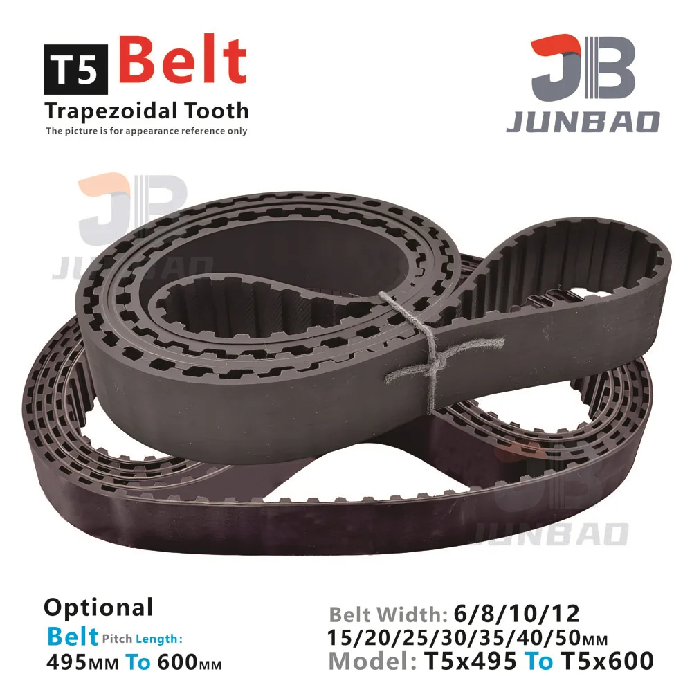 

Trapezoidal Tooth T5-Type Timing Belt Pitch Length LP=495MM To 600MM Width 6 8 10 12 15 20 25 To 50MM Synchronous Teethed Belt