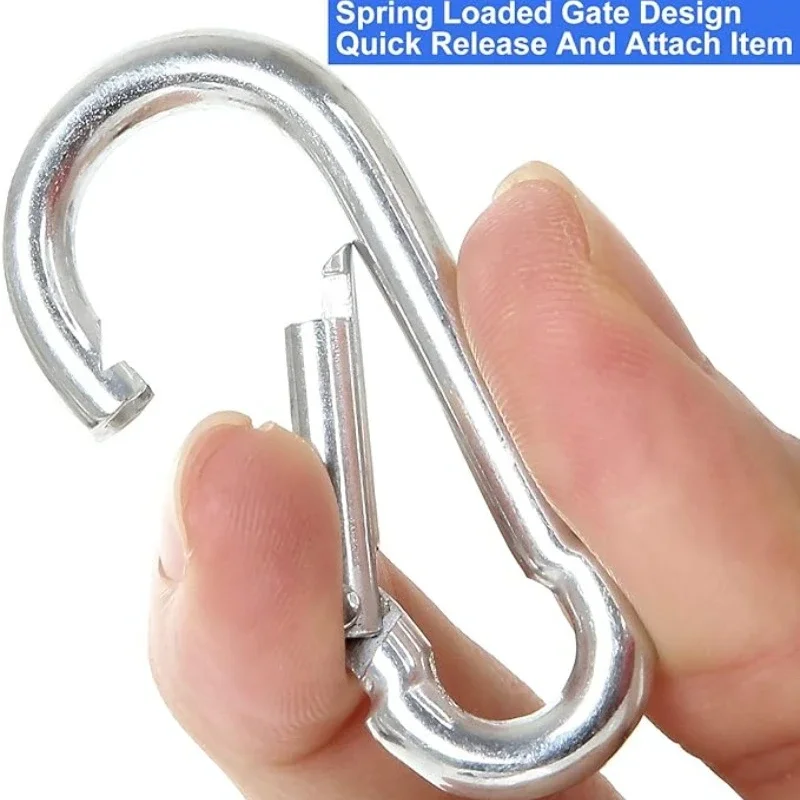 100-1Pcs Mini Carabiner Keychain Alluminum Alloy D-ring Buckle Spring Carabiner Snap Hook Clip Keychains Outdoor Camping Tool