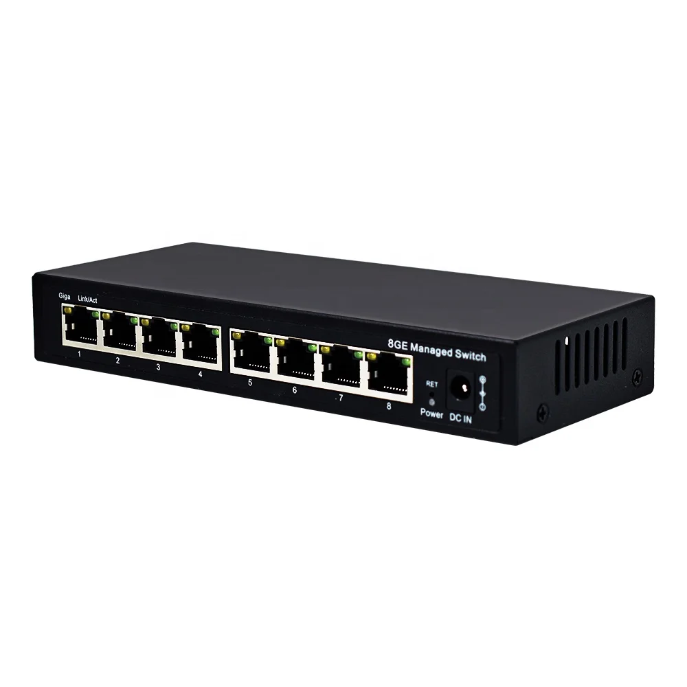 Wanglink 24V Passive PoE 8 port 10/100/1000M WEB Managed Reverse PoE Switch Support VLAN IGMP