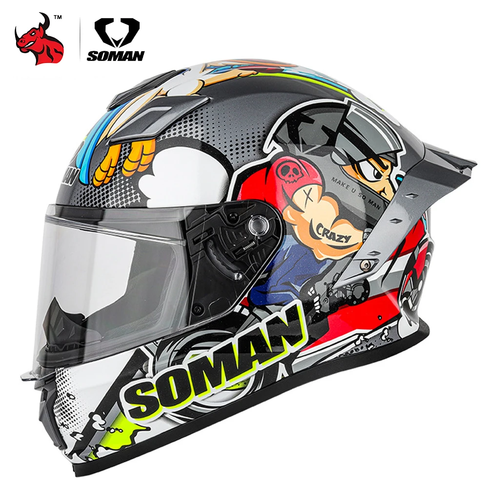 

Мотоциклетный шлем: новый гоночный шлем с шумоподавлением для мужчин и женщин, велосипедный шлем с цветными пленками