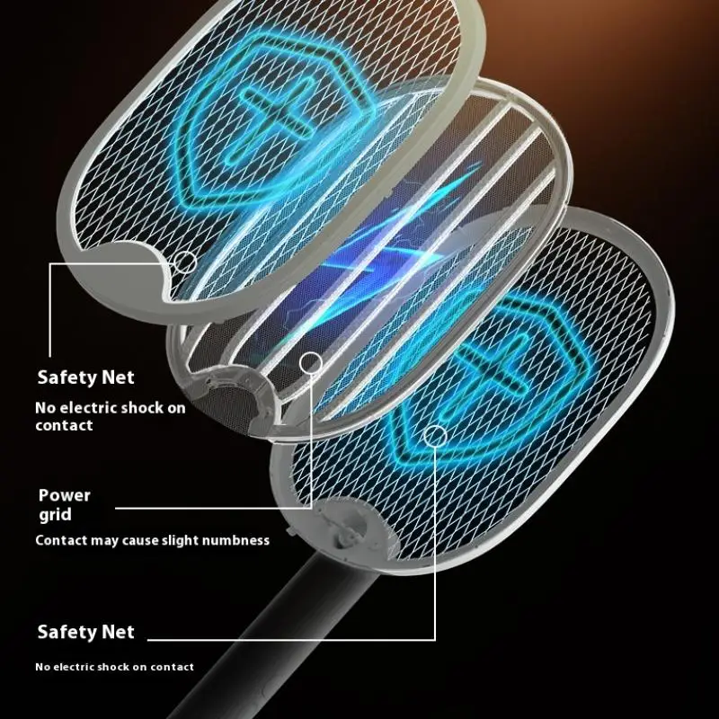 طوي قاتل الماموس الكهربائي القاتل USB قابلة للشحن فخ الذباب البعوض منشة مضرب مبيد حشري مع الأشعة فوق البنفسجية ضوء علة صاعق