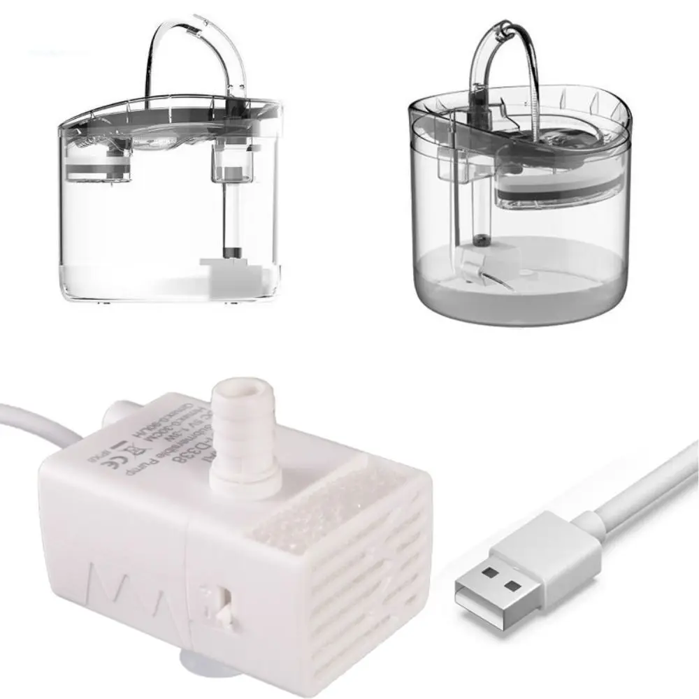 

Ultra-quiet Pet Water Dispenser Pump LED Light 5V Mini Submersible Pump Large Flow Detachable Water Fountain Pump Replacement