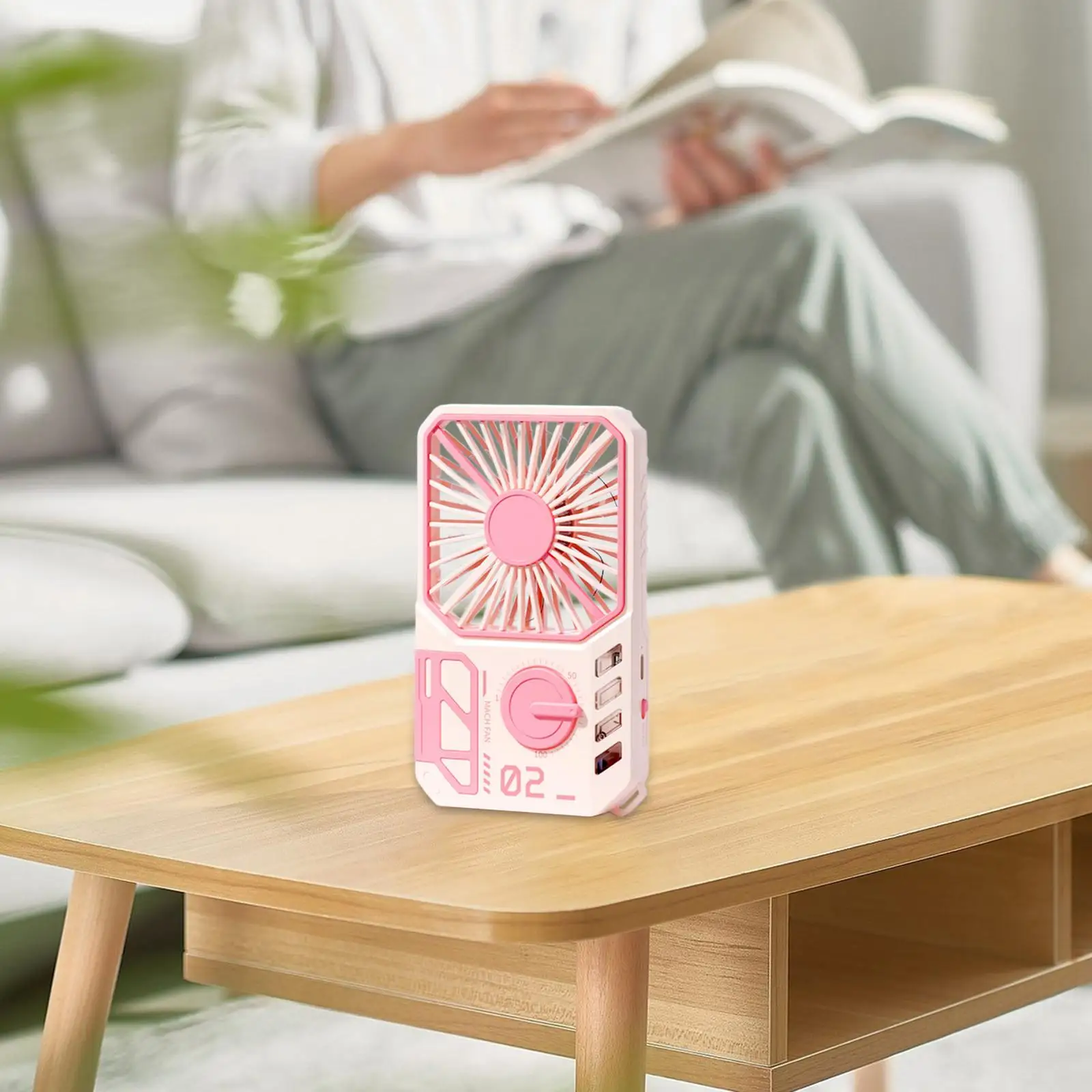 مروحة محمولة باليد ، USB قابلة لإعادة الشحن ، شخصية ، مروحة مكتب للسفر ، المشي لمسافات طويلة ، التخييم ، المنزل ، المكتب ، داخلي ، خارجي ، محمول باليد