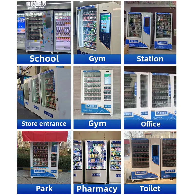 Distributore automatico intelligente di snack e bevande 24 ore Distributore automatico di sigarette commerciale