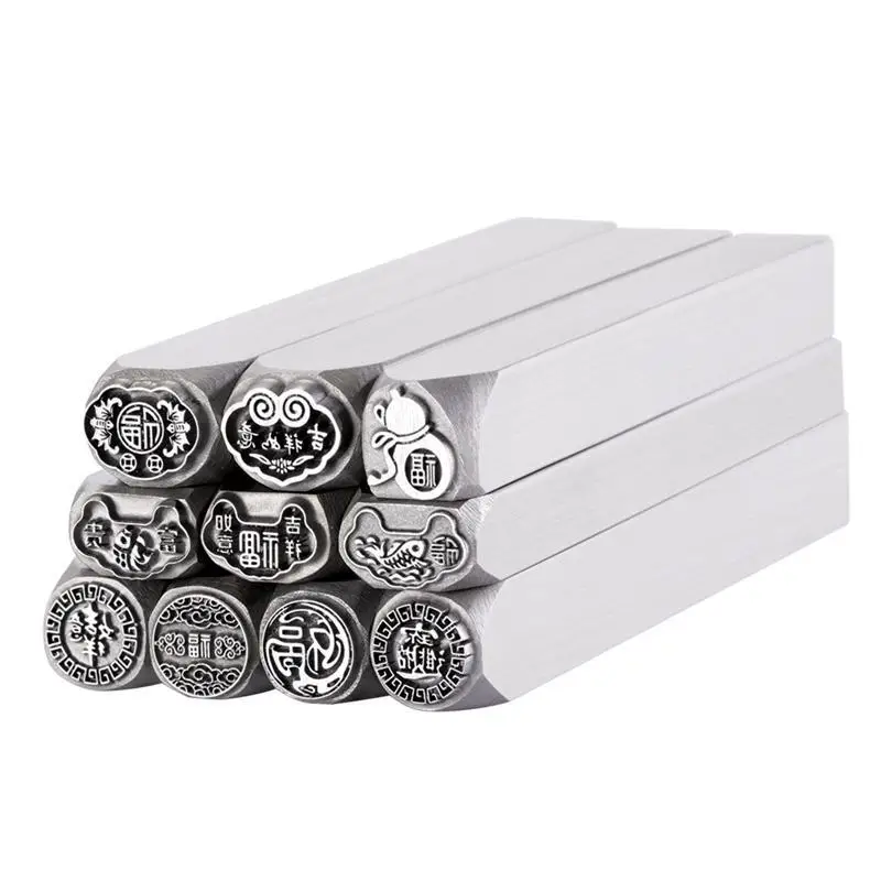 Auspicious Sayings Jewellery Steel Stamping Gold and Silver Bracelet Necklace Engraving Moulds Jewellery Pattern Tools