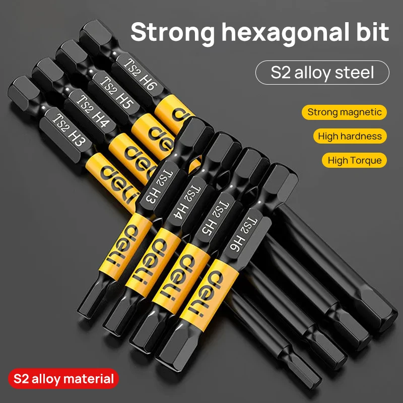 Hex Shank Head Allen Wrench Screwdriver Socket Bit Metric Magnetic Screwdriver Bits Set