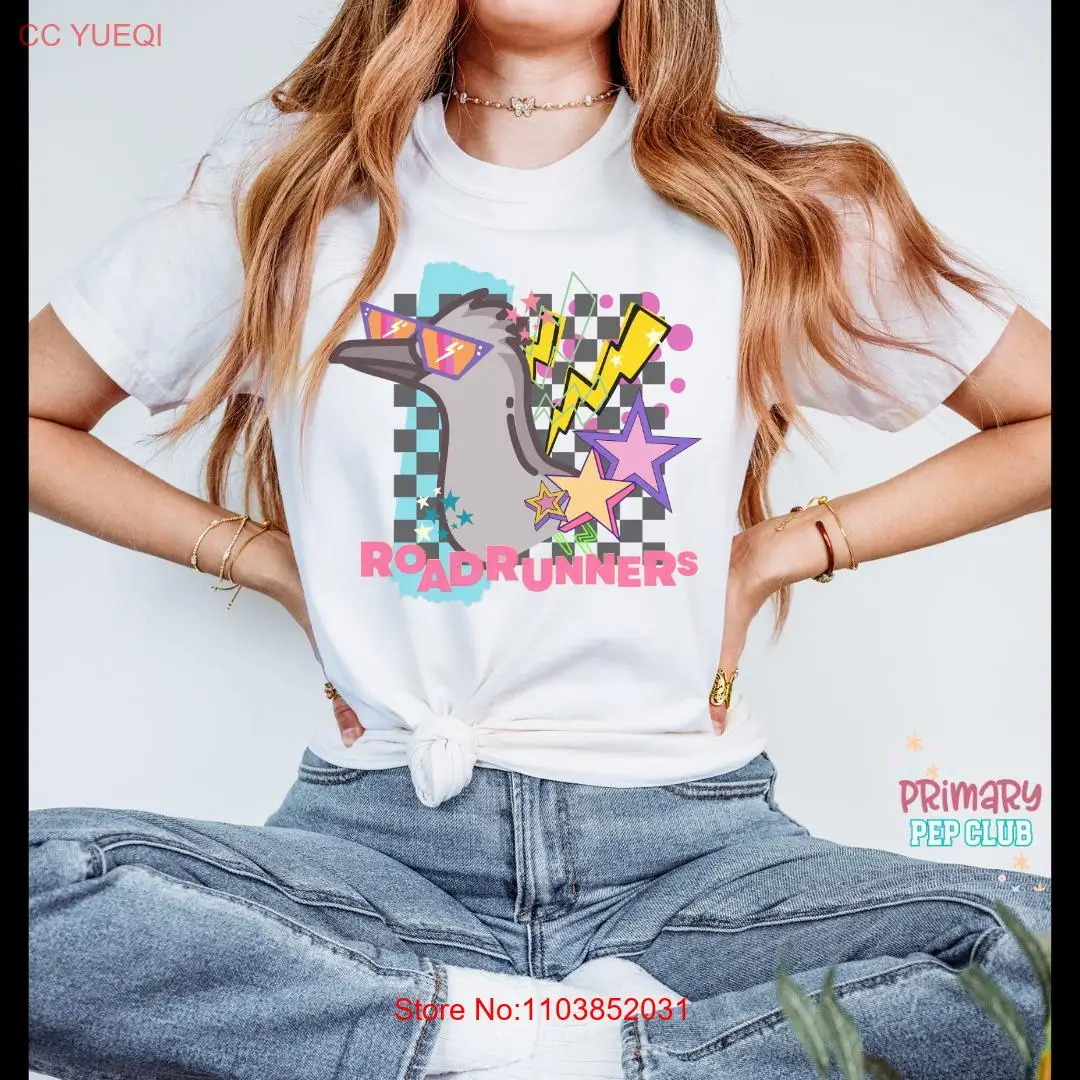 Футболка Roadrunner Mascot 80s Rock School SpiriT, рубашка учителя, индивидуальный день командной игры, любимый длинный или короткий рукав